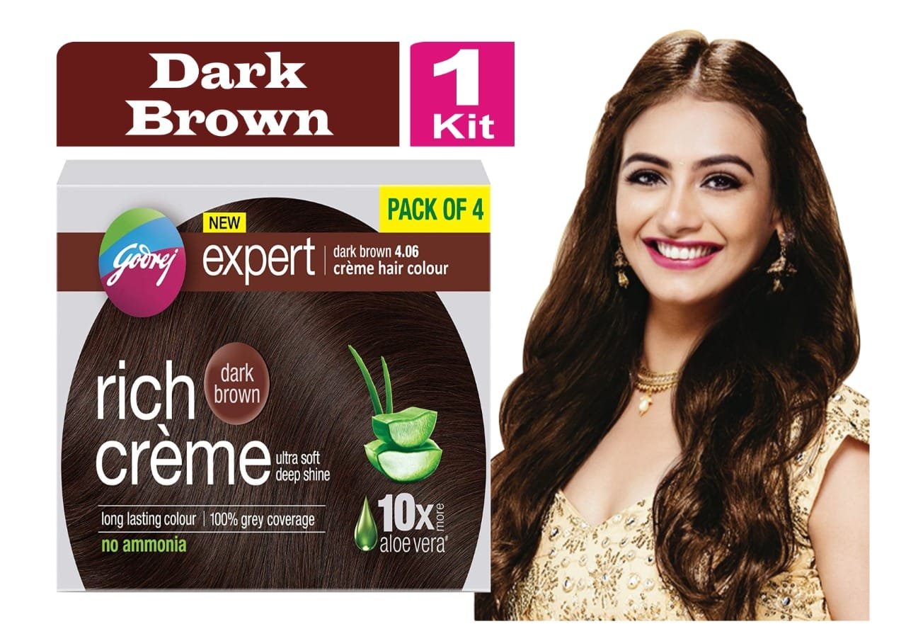 Godrej Expert Rich Crème Hair Color Dark Brwon 4.06